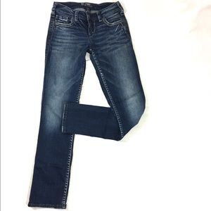 SILVER Suki Straight Jeans Size 27W 32L